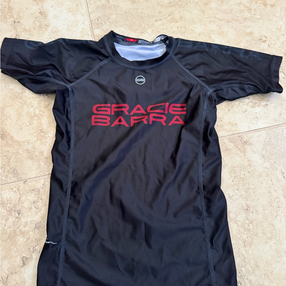 Gracie Barra Kids Black Rash Guard